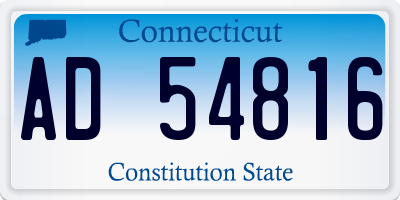 CT license plate AD54816