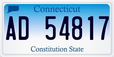 CT license plate AD54817