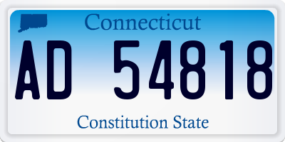 CT license plate AD54818