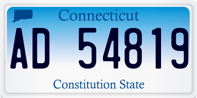 CT license plate AD54819