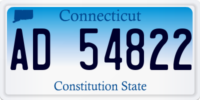 CT license plate AD54822