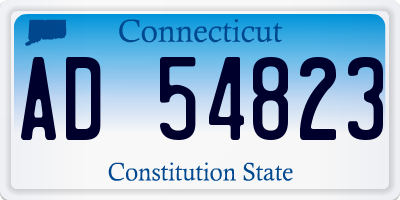 CT license plate AD54823