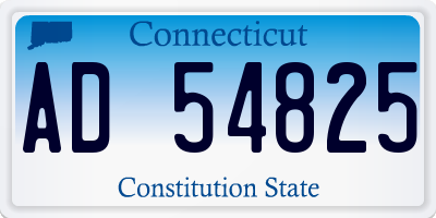 CT license plate AD54825