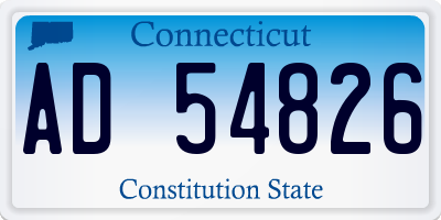CT license plate AD54826