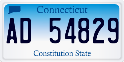 CT license plate AD54829