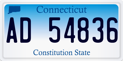 CT license plate AD54836