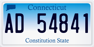 CT license plate AD54841