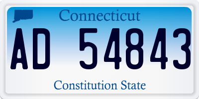 CT license plate AD54843