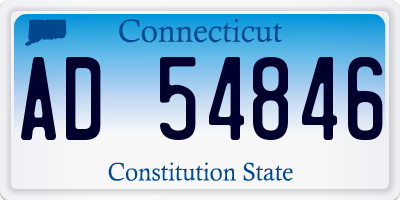 CT license plate AD54846