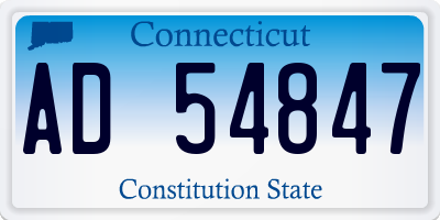 CT license plate AD54847