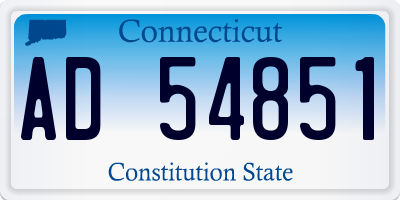 CT license plate AD54851