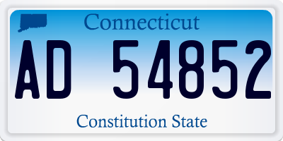 CT license plate AD54852