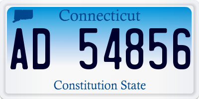 CT license plate AD54856
