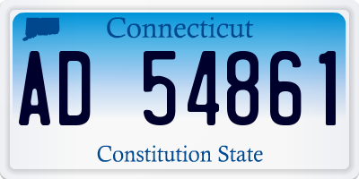 CT license plate AD54861