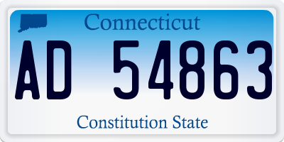 CT license plate AD54863