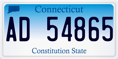 CT license plate AD54865