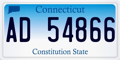 CT license plate AD54866