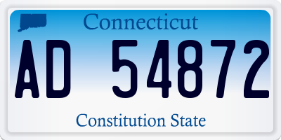 CT license plate AD54872