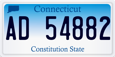 CT license plate AD54882
