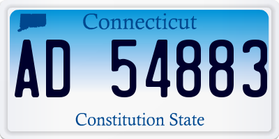 CT license plate AD54883