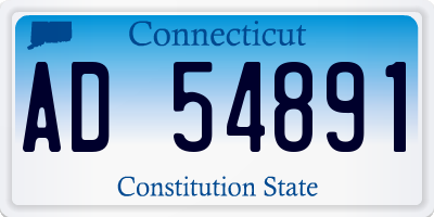 CT license plate AD54891