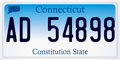 CT license plate AD54898