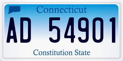 CT license plate AD54901