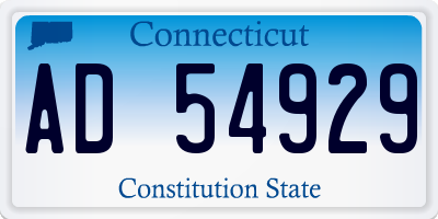 CT license plate AD54929