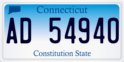 CT license plate AD54940