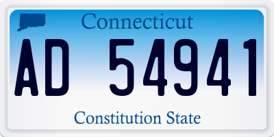 CT license plate AD54941