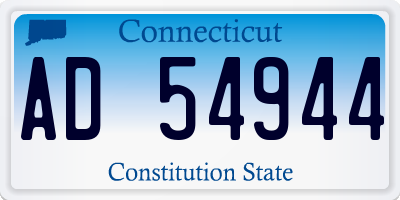 CT license plate AD54944