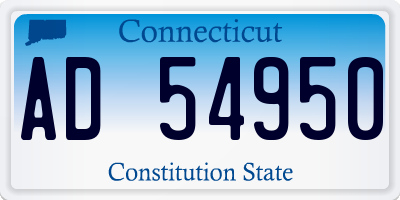 CT license plate AD54950