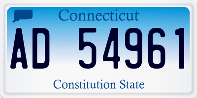 CT license plate AD54961