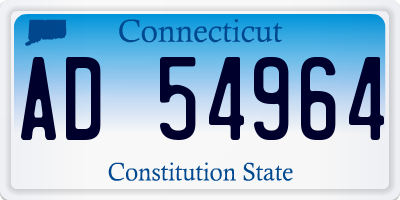CT license plate AD54964