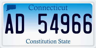 CT license plate AD54966