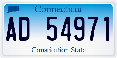 CT license plate AD54971