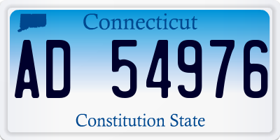 CT license plate AD54976