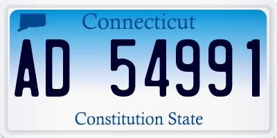 CT license plate AD54991