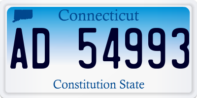 CT license plate AD54993