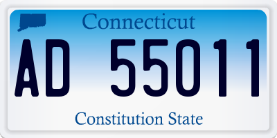CT license plate AD55011