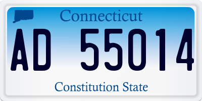 CT license plate AD55014