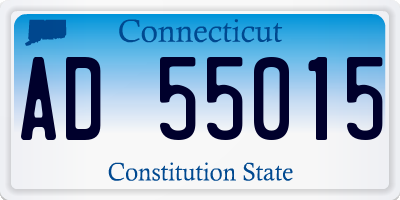 CT license plate AD55015
