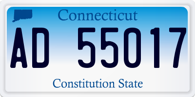 CT license plate AD55017