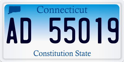 CT license plate AD55019