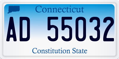 CT license plate AD55032