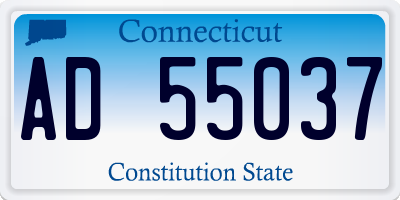 CT license plate AD55037