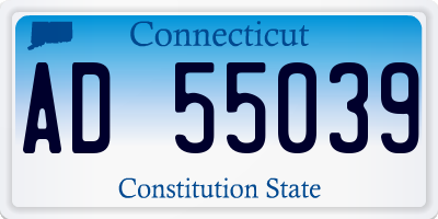 CT license plate AD55039