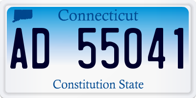 CT license plate AD55041