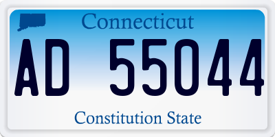 CT license plate AD55044