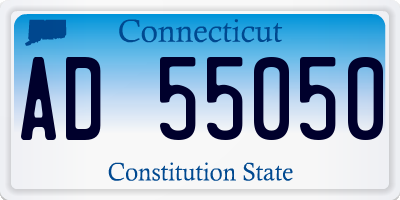 CT license plate AD55050